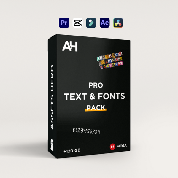 Pro Text & Fonts Pack | +120 GB